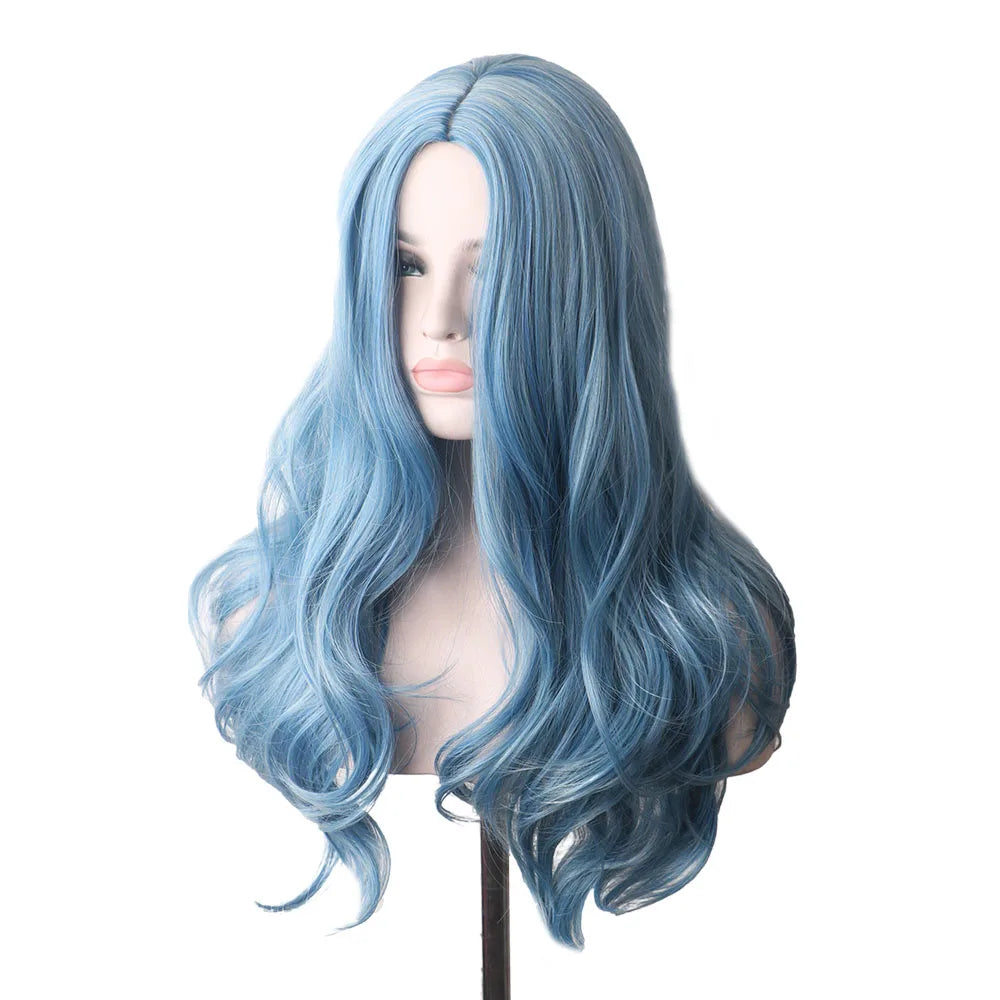 Wavy Womans Wigs Synthetic Hair Wigs For Women Cosplay Wig Long Colorful Wig Pink Purple Green Brown Black Grey Blue Red Ombre