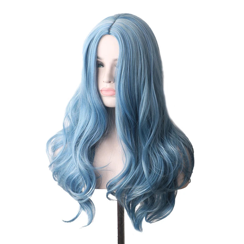 Wavy Womans Wigs Synthetic Hair Wigs For Women Cosplay Wig Long Colorful Wig Pink Purple Green Brown Black Grey Blue Red Ombre