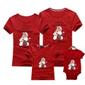 Merry Christmas Family Matching T-shirt Mommy Daddy Daughter Son Funny Christmas T-shirt Clothes Mom Dad Kids Baby Outfit