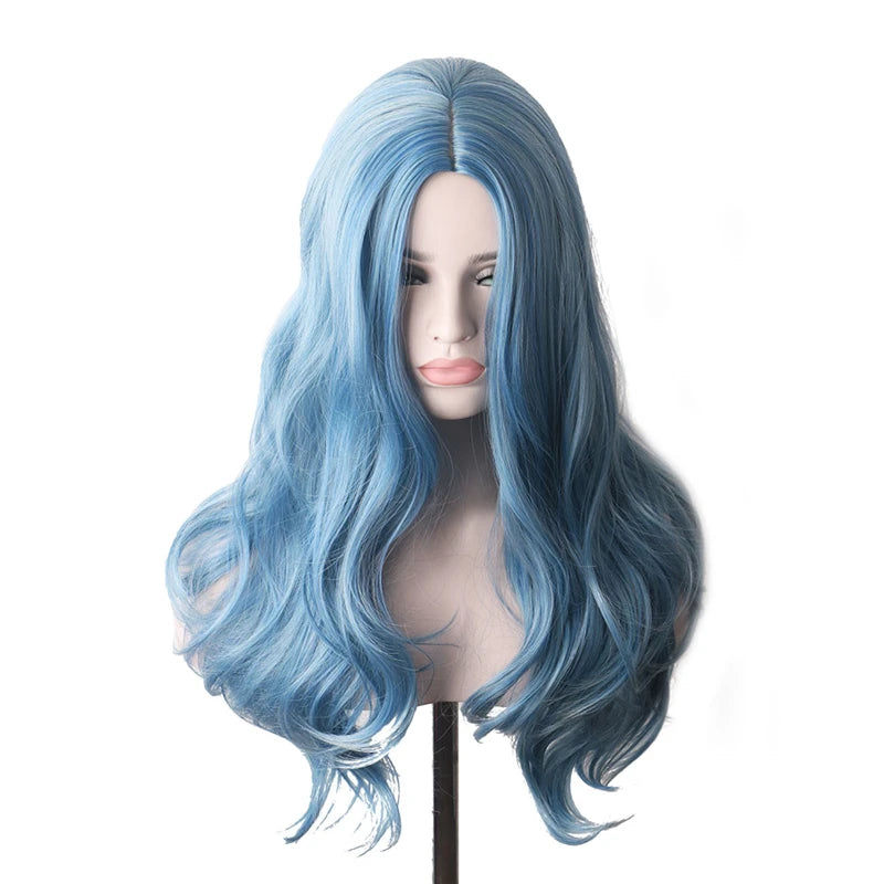Wavy Womans Wigs Synthetic Hair Wigs For Women Cosplay Wig Long Colorful Wig Pink Purple Green Brown Black Grey Blue Red Ombre