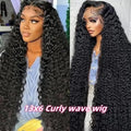 Deep Wave Human Hair Wigs 13X6 Hd Lace Frontal Wig Curly Lace Front Wig 40 Inch 250 Density Brazilian Wig Original Natural Black