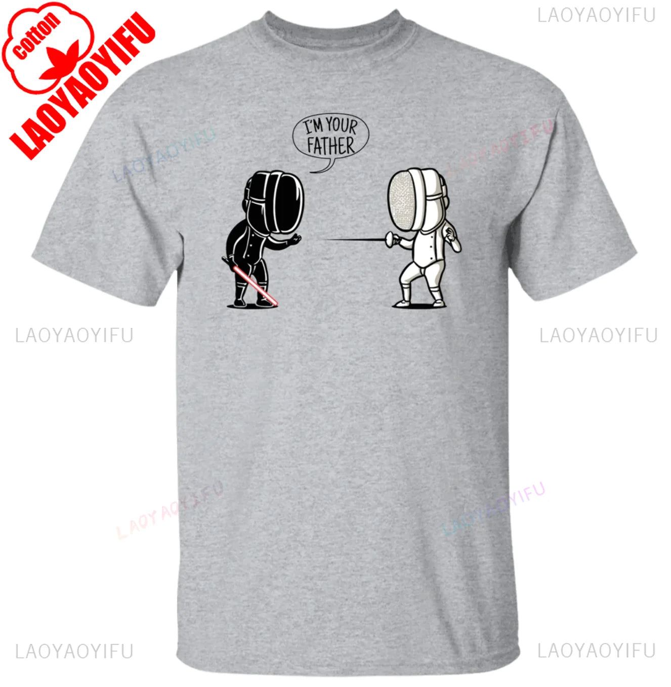 Fencing T Shirt Funny Quote I'm Your Father Fencing Sport Tee Tops Funny Fencer Gift Short Sleeve Men Crewneck Cotton Tshirt