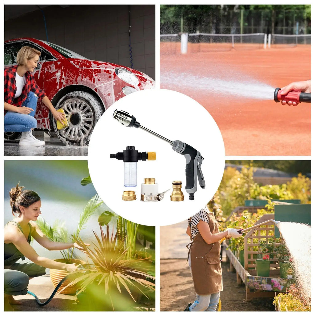 Car Wash High Pressure Water Gun Car Washers Garden Lawn Watering Hose Nozzle Foam Lance Portable Automobiles Cleaning Tool