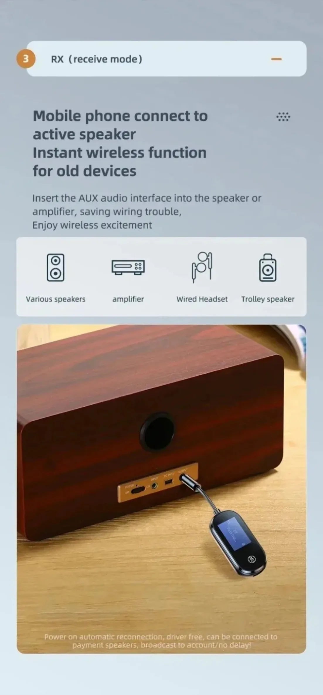 2 In 1 Bluetooth 5.4 Audio Transmitter Receiver 3.5mm AUX Jack Airplane Wireless Adapter Mic For TV Car kit Speaker PC Headphone