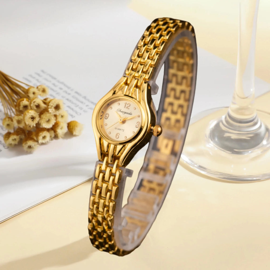 Luxury Gold Women Bracelet Watches Fashion Girls Analog Quartz Wristwatch Retro Elegant Ladies Clock Gift relogio feminino