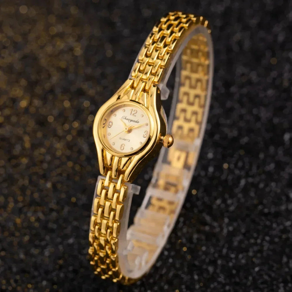 Luxury Gold Women Bracelet Watches Fashion Girls Analog Quartz Wristwatch Retro Elegant Ladies Clock Gift relogio feminino
