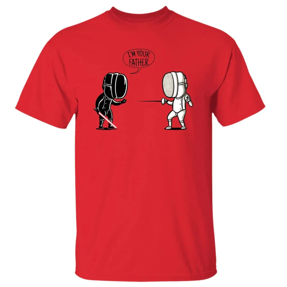Fencing T Shirt Funny Quote I'm Your Father Fencing Sport Tee Tops Funny Fencer Gift Short Sleeve Men Crewneck Cotton Tshirt