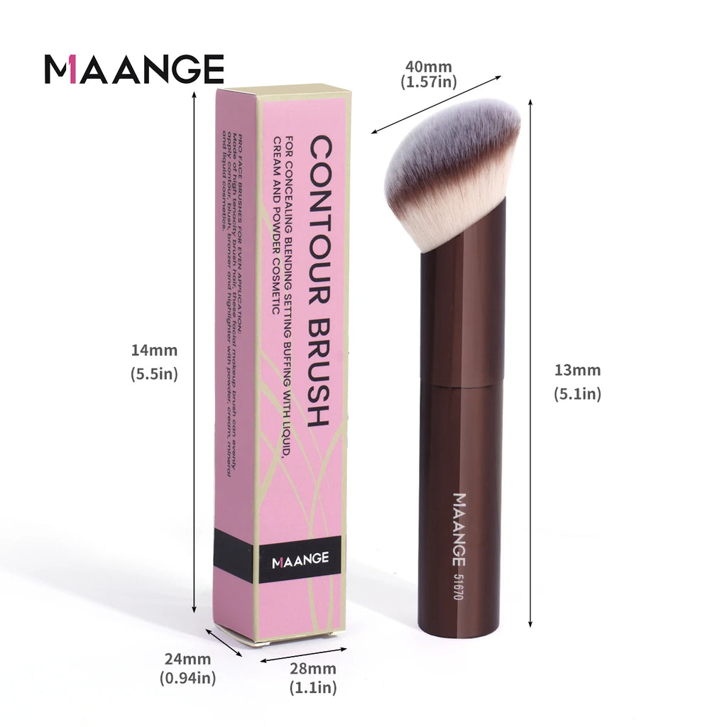 MAANGE 1PCS Makeup Brushes Angled Foundation Buffing Brush Concealer Brush Cosmetic Makeup Tools Soft Hair Oblique Makeup Brush