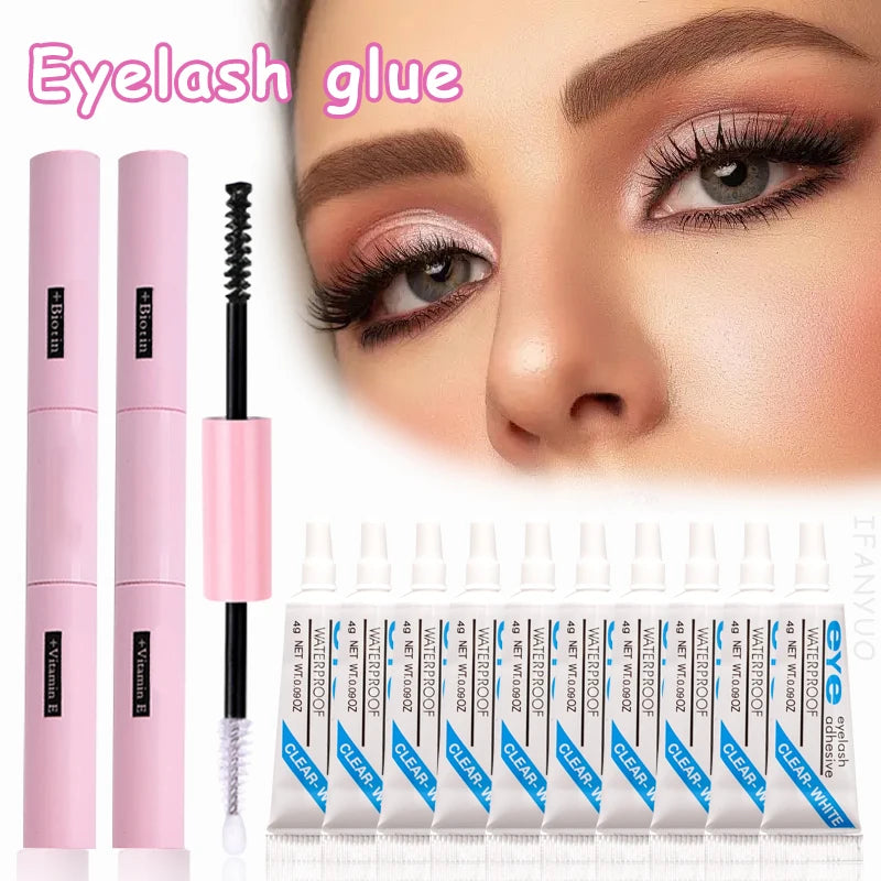 Double-headed Lash Bond and Seal Individual Lashes Glue and Seal Lasting Strong Adhesion Lash Extension Glue DIY Makeup Tools