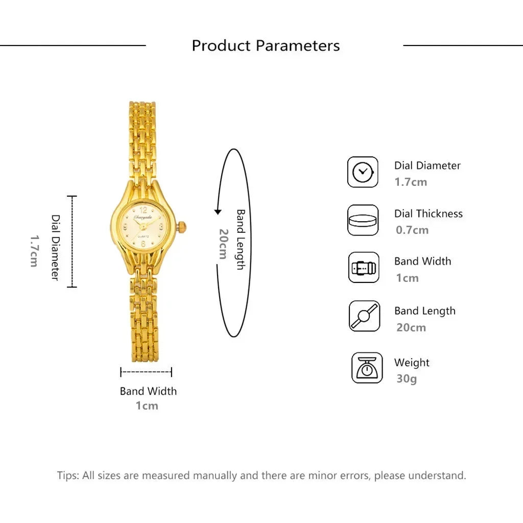 Luxury Gold Women Bracelet Watches Fashion Girls Analog Quartz Wristwatch Retro Elegant Ladies Clock Gift relogio feminino