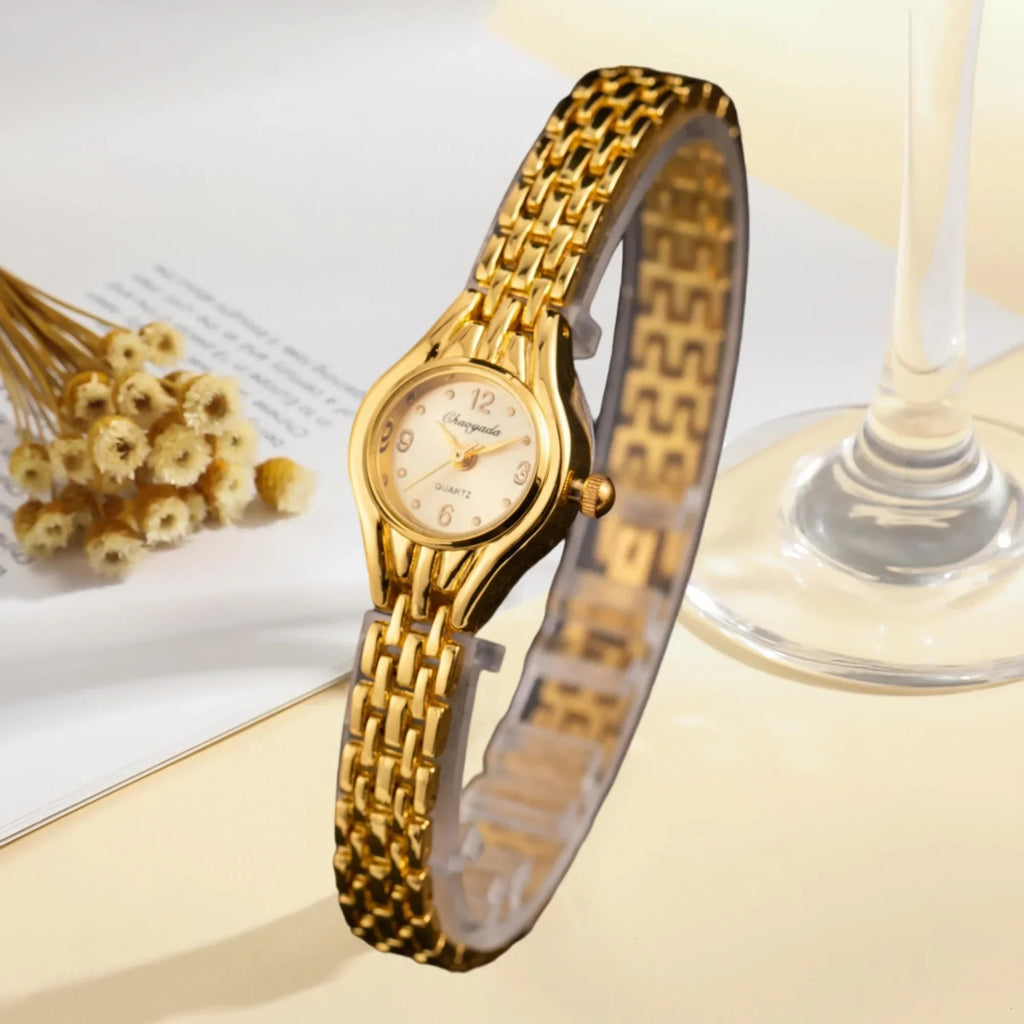 Luxury Gold Women Bracelet Watches Fashion Girls Analog Quartz Wristwatch Retro Elegant Ladies Clock Gift relogio feminino