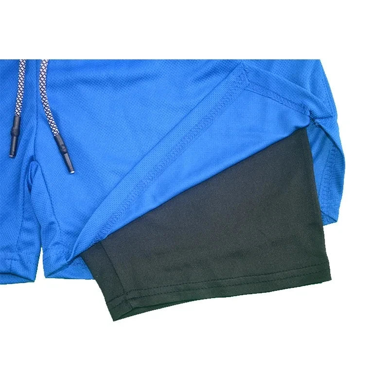 Anime Performance Shorts Toji Printed Men GYM Casual Sports Shorts Workout Running Mesh 2 In 1 Sport Short Pants