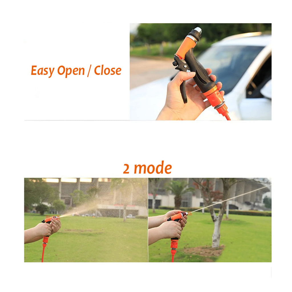 12V Electric High Pressure Car Washing Machine Kit with Wash Sprayer 2 Modes Power Cable And Hoses for Vehicle Cleaning