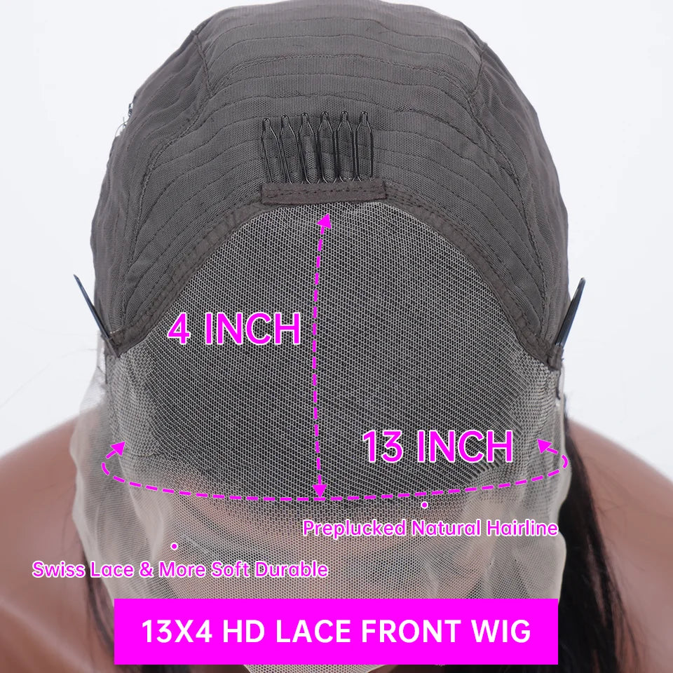 30 Inch Chocolate Brown Body Wave Lace Front Wig Transparent 13x6 HD Lace Frontal Wigs 13x4 Pre Plucked Colored Human Hair Wigs
