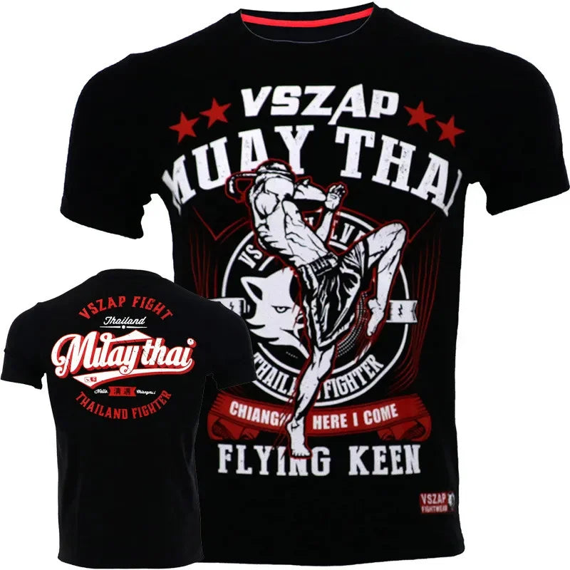 Muay Thai T Shirt Running Fitness Sports T-shirt For Men Outdoor Boxing Wrestling Tracksuits Summer Women's Clothing Sweatshirt