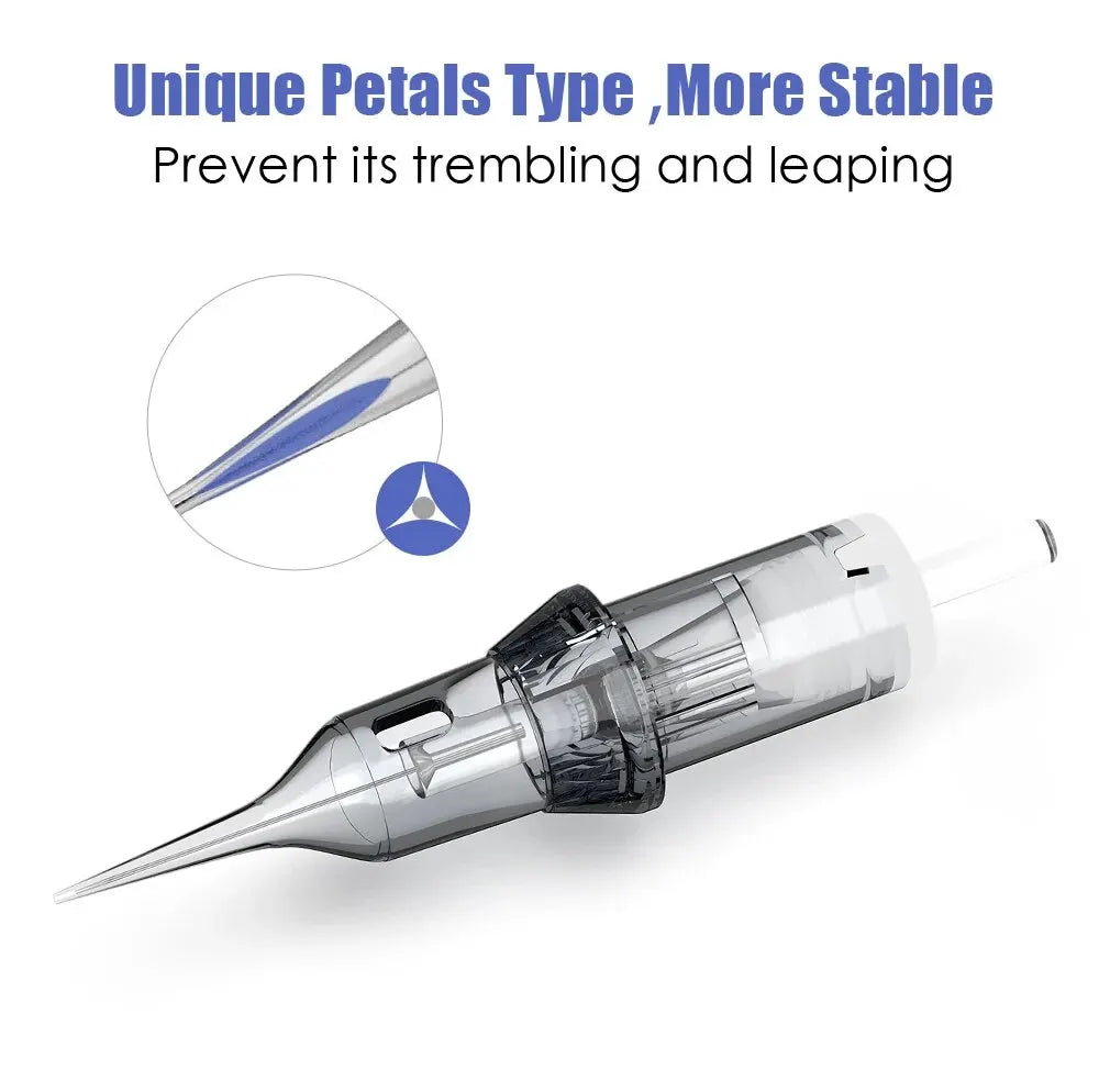 Thunderlord 20pcs Tattoo Needle Permanent Makeup Tattoo Cartridges Membrane System Round Liner 1R For Universal Tattoo Machine