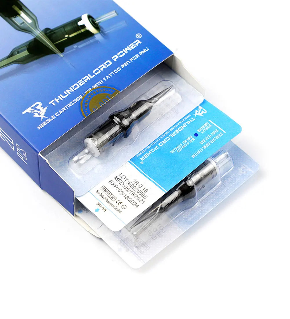 Thunderlord 20pcs Tattoo Needle Permanent Makeup Tattoo Cartridges Membrane System Round Liner 1R For Universal Tattoo Machine
