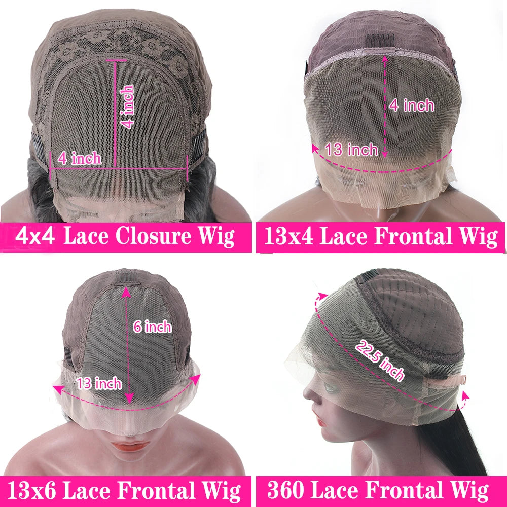 Kinky Curly 13X6 HD Lace Frontal Human Hair Wigs Brazilian Deep Wave 13x4 Lace Front Wig Pre Plucked 4x4 Lace Closure Wigs Woman