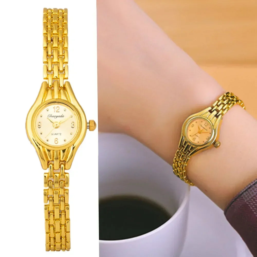 Luxury Gold Women Bracelet Watches Fashion Girls Analog Quartz Wristwatch Retro Elegant Ladies Clock Gift relogio feminino