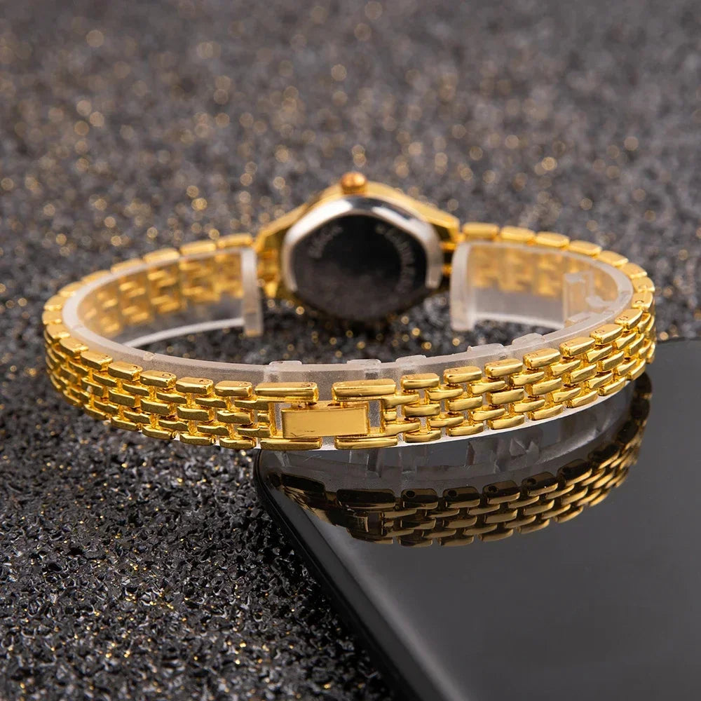 Luxury Gold Women Bracelet Watches Fashion Girls Analog Quartz Wristwatch Retro Elegant Ladies Clock Gift relogio feminino
