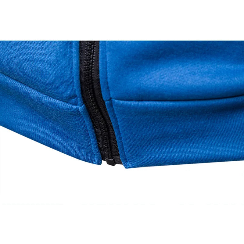 Men's Zip Up Hoodie Pocket Polka Pot Print Hooded Sweatshirt Sport Outdoor Casual Slim Fit Men Spring AutumnZipper Hoodie