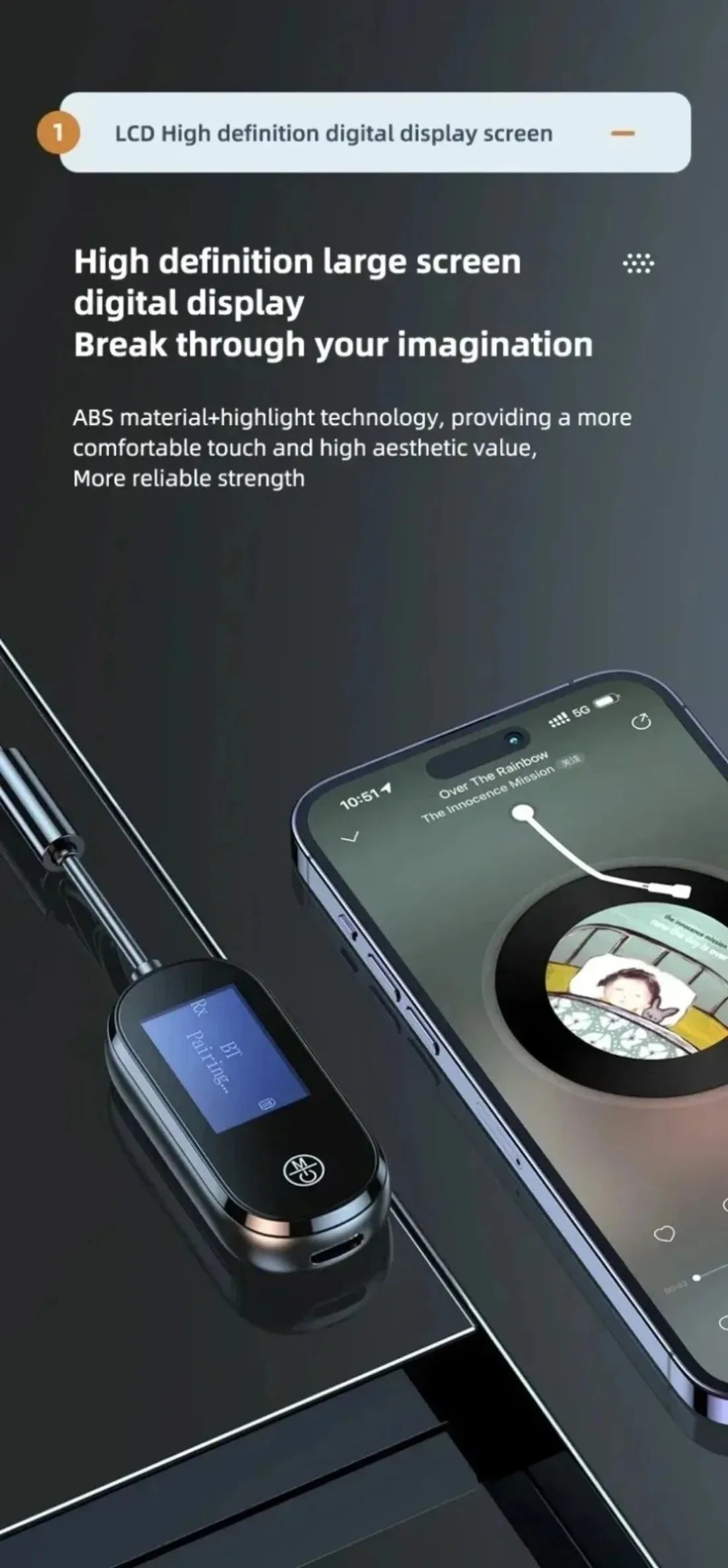 2 In 1 Bluetooth 5.4 Audio Transmitter Receiver 3.5mm AUX Jack Airplane Wireless Adapter Mic For TV Car kit Speaker PC Headphone